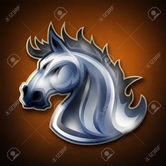 馬或野馬的頭吉祥物