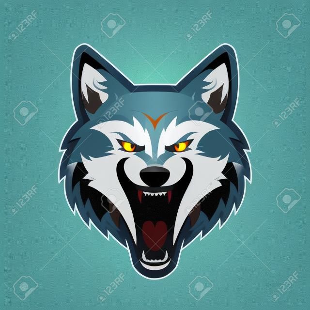 Wolf-Kopf-Maskottchen