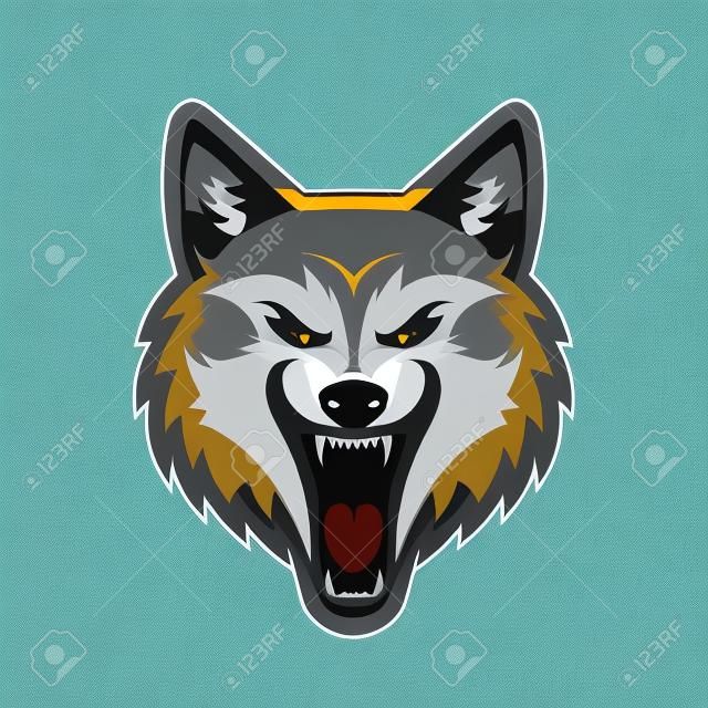 Wolf-Kopf-Maskottchen