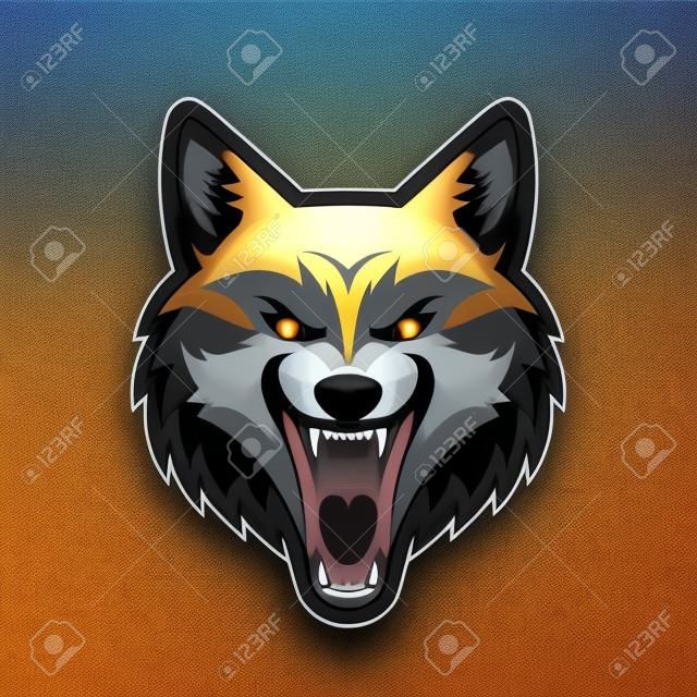 Wolf head mascot