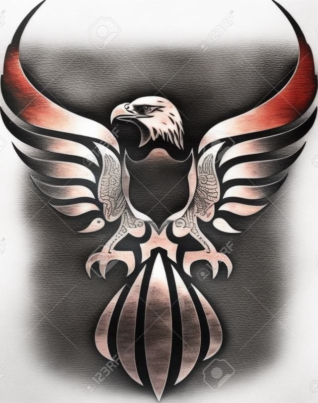 鹰的部落纹身