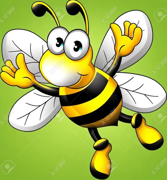 divertido de la abeja personaje de dibujos animados