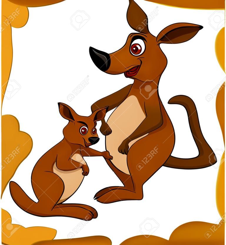 Moeder kangoeroe met haar baby