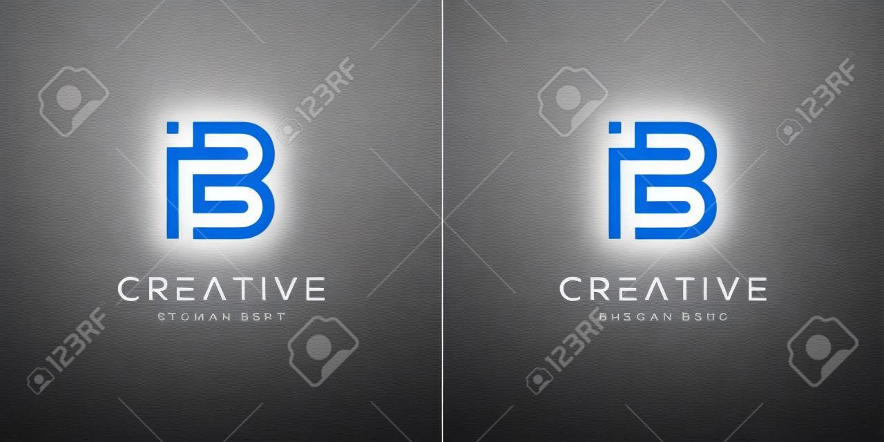 Moderne abstracte monogram letter B logo design inspiratie