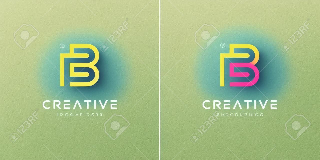 Modern abstract monogram letter B logo design inspiration