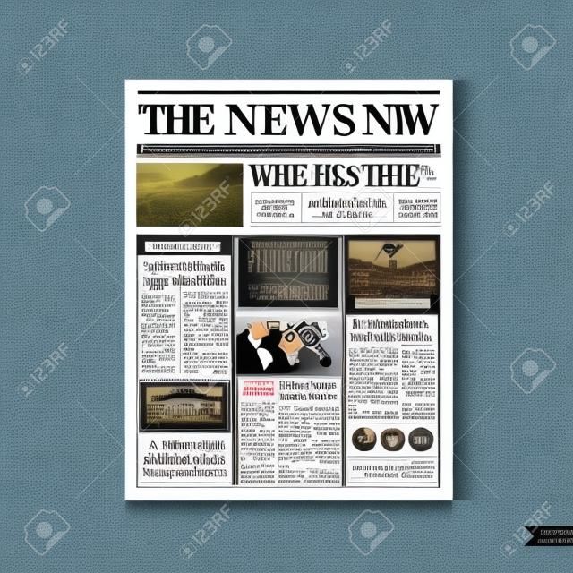 The newspaper with a headline News. Vector