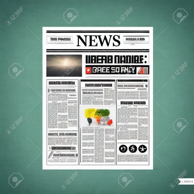 The newspaper with a headline News. Vector