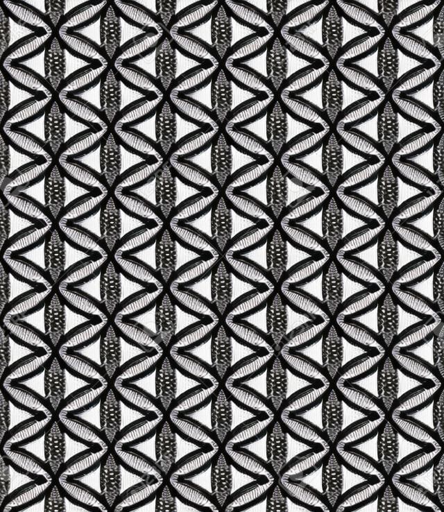 Vector modern seamless sacred geometry pattern flower of life, black and white abstract geometric background, subtle pillow print, monochrome retro texture, hipster fashion design