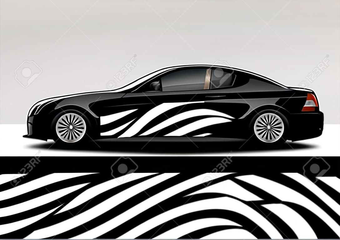 car wrap with modern abstract background vector design