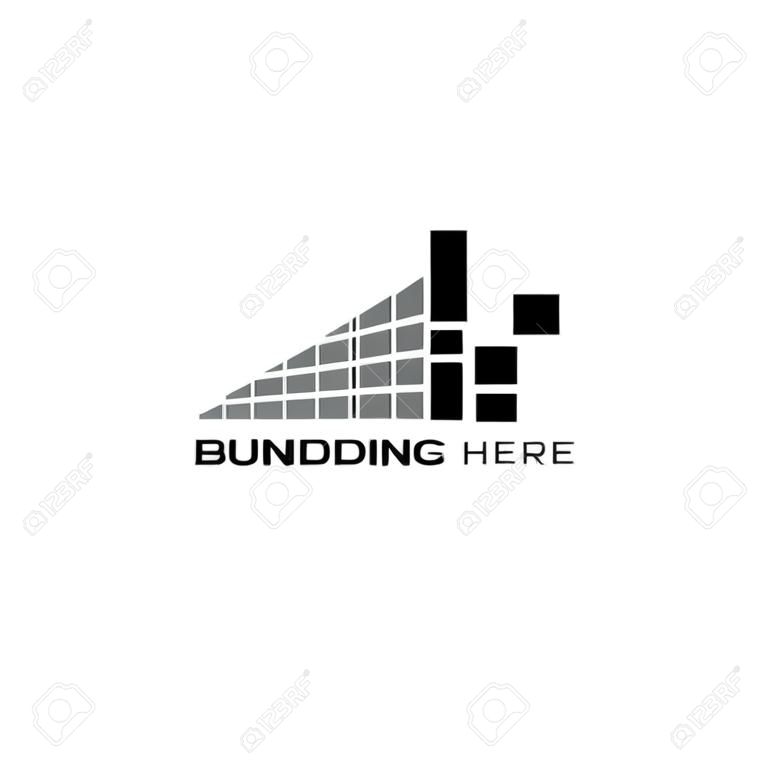 Budowa budynku ikona szablon projektu logo
