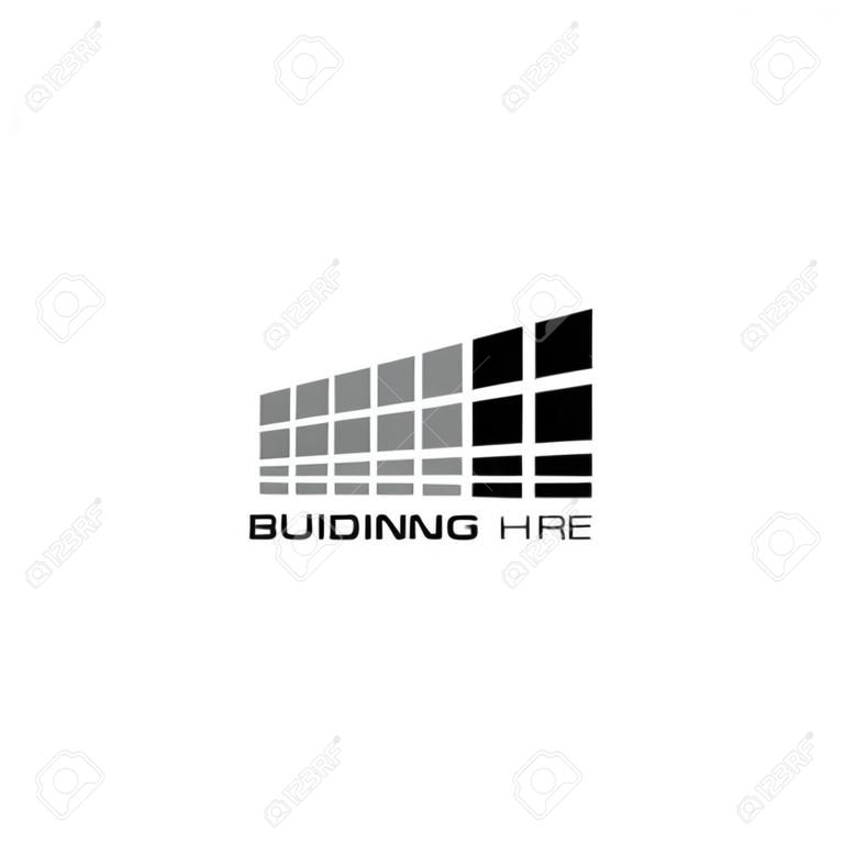 Budowa budynku ikona szablon projektu logo
