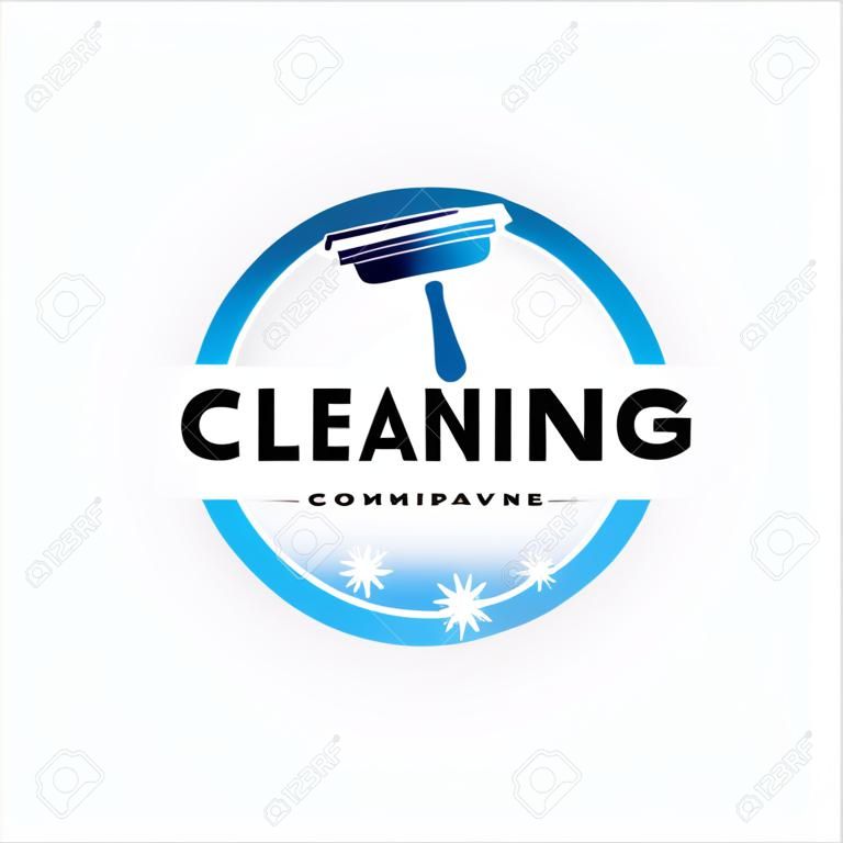 Serviço de limpeza logotipo design vector template inspiration