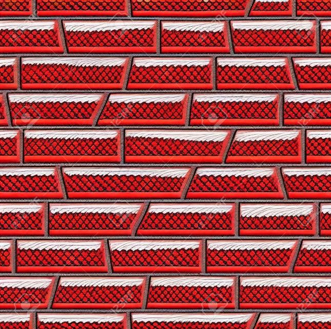Red brick wall cartoon seamless pattern. Suitable for background, game tilemap asset and many more.