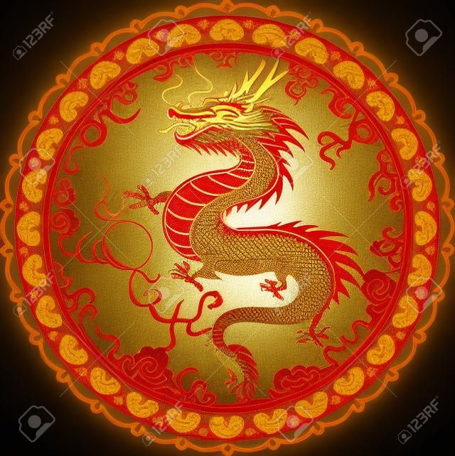 Dragon for the year 2012. Traditional Chinese goroscop symbol.