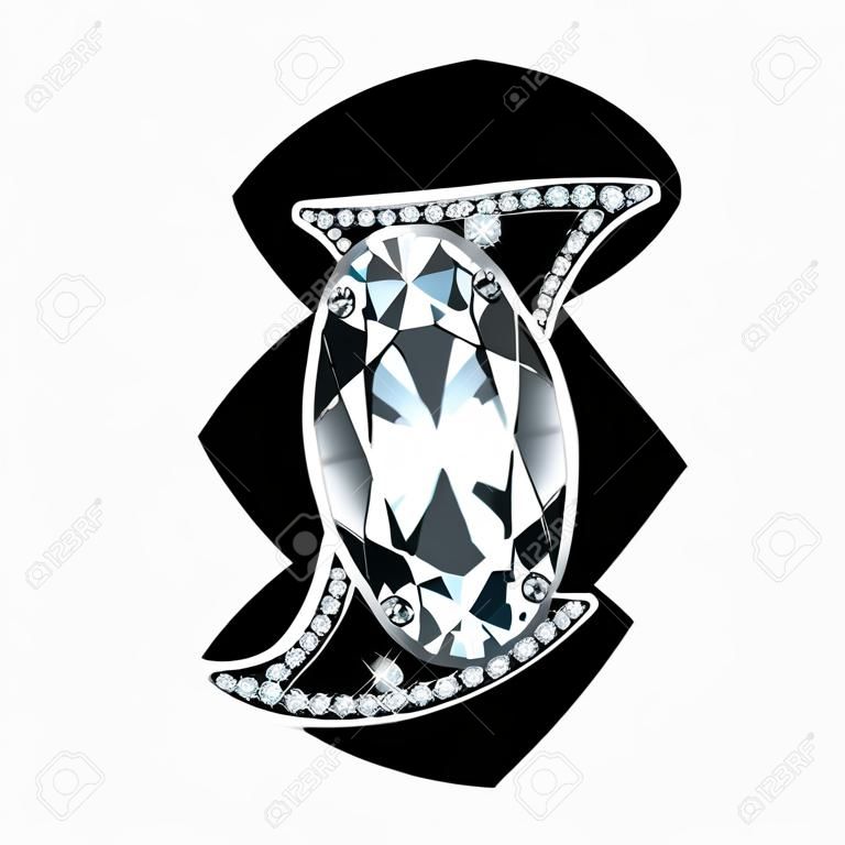 A stunningly beautiful diamond J