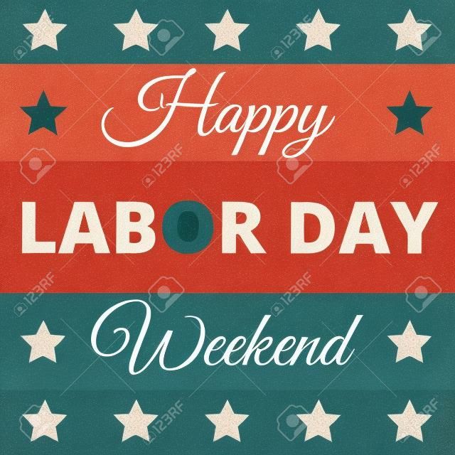 Festa del Lavoro felice - poster per americano vacanze
