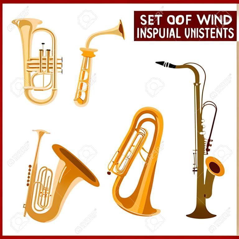 Set di strumenti musicali a fiato