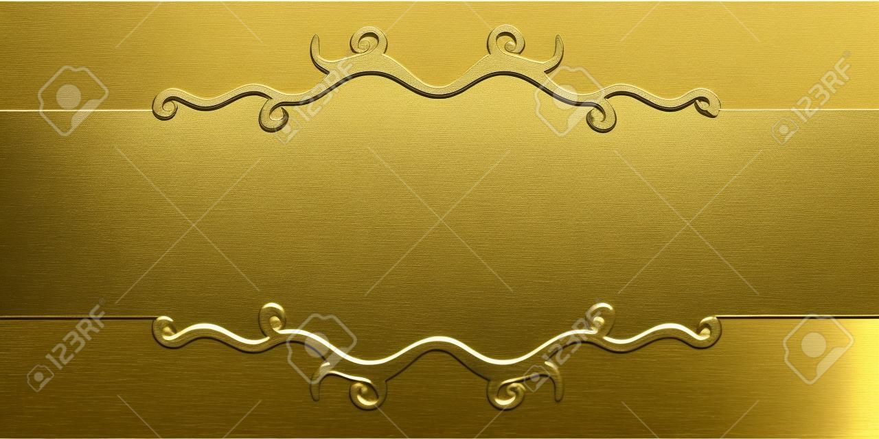 template of gold metal plate