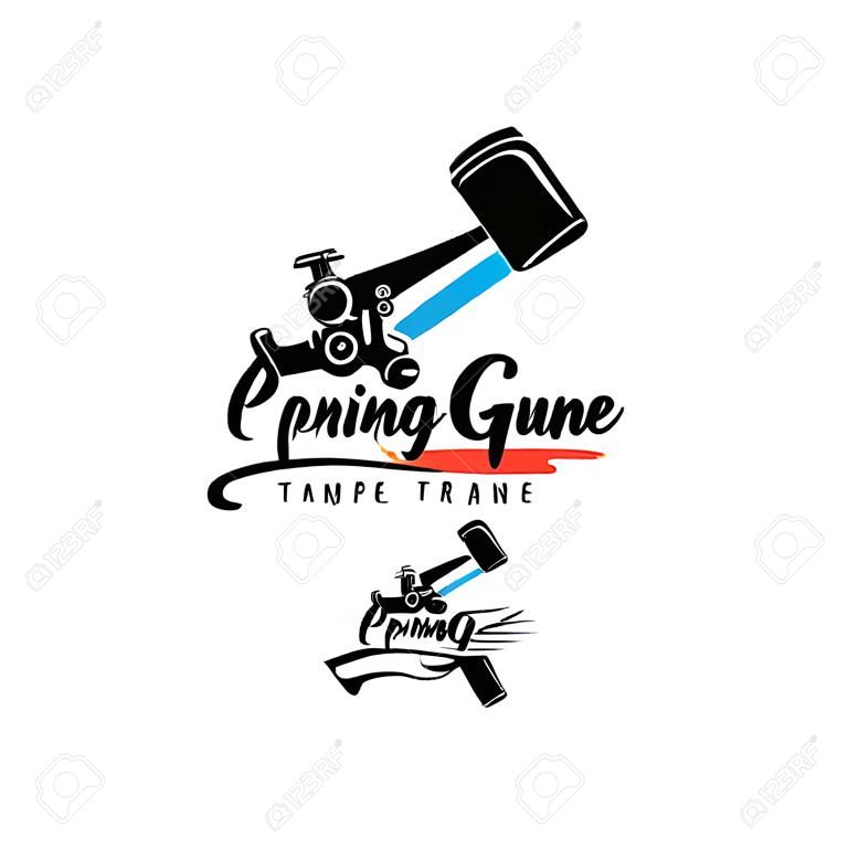 Painting logo designs template vector, Art Logo template, Spray Gun Painting logo