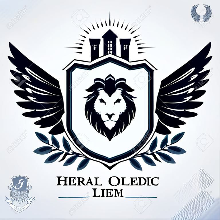Heraldische Wappen dekorativen Emblem.