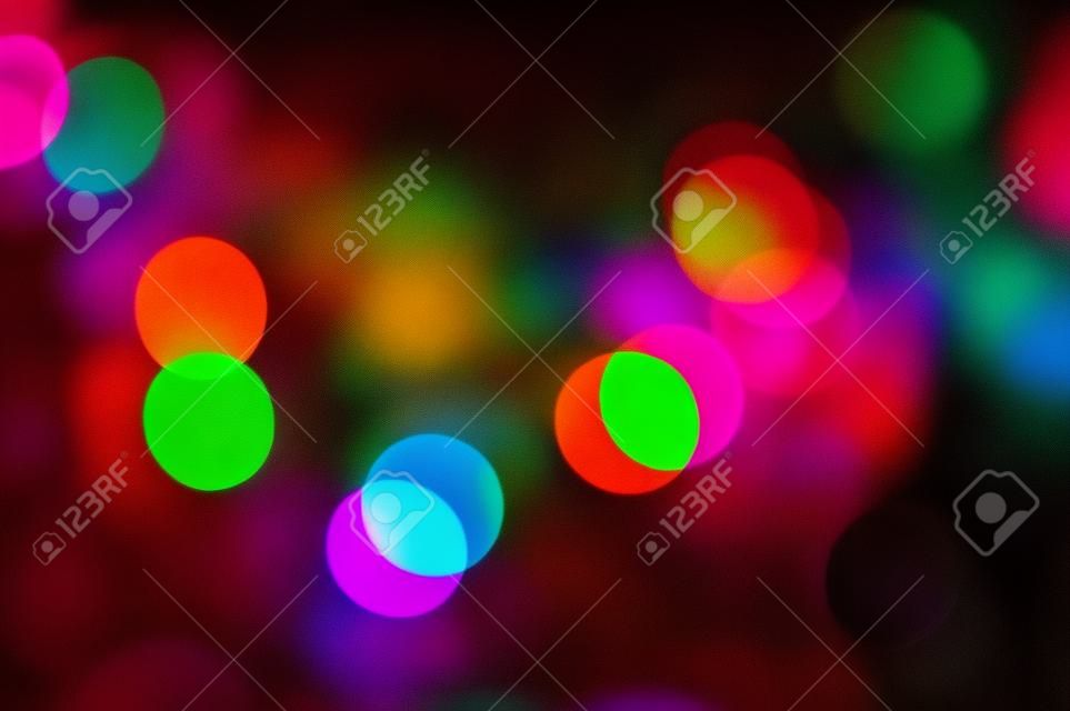 Out of focus christmas lights colorfull bokeh background image