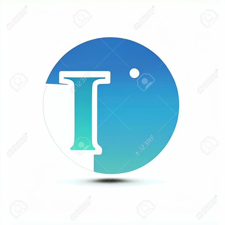 Vector round symbol letter T design minimalist. T letter for your best business symbol on the white background.