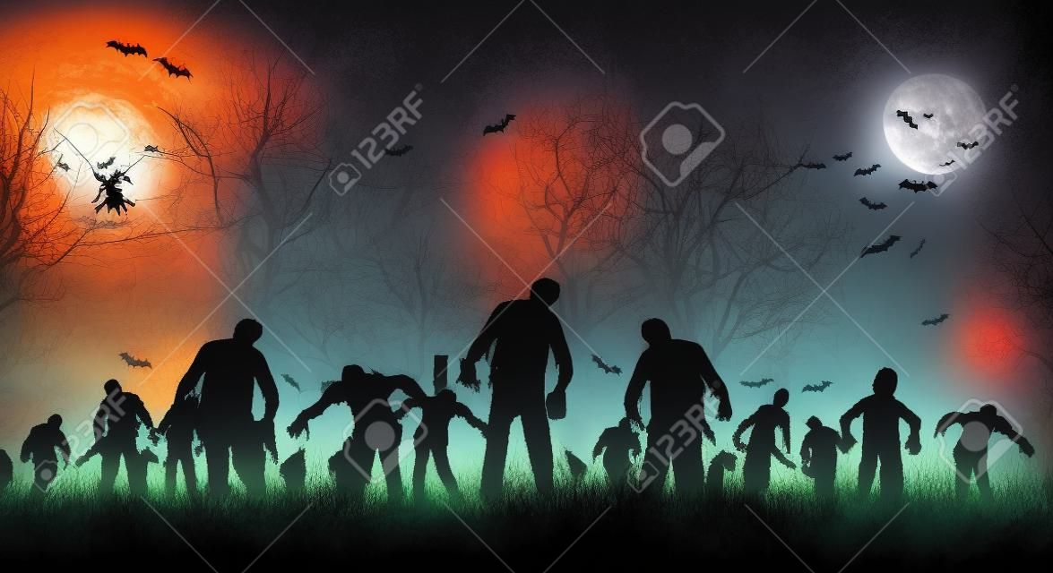 halloween festival illustration and background