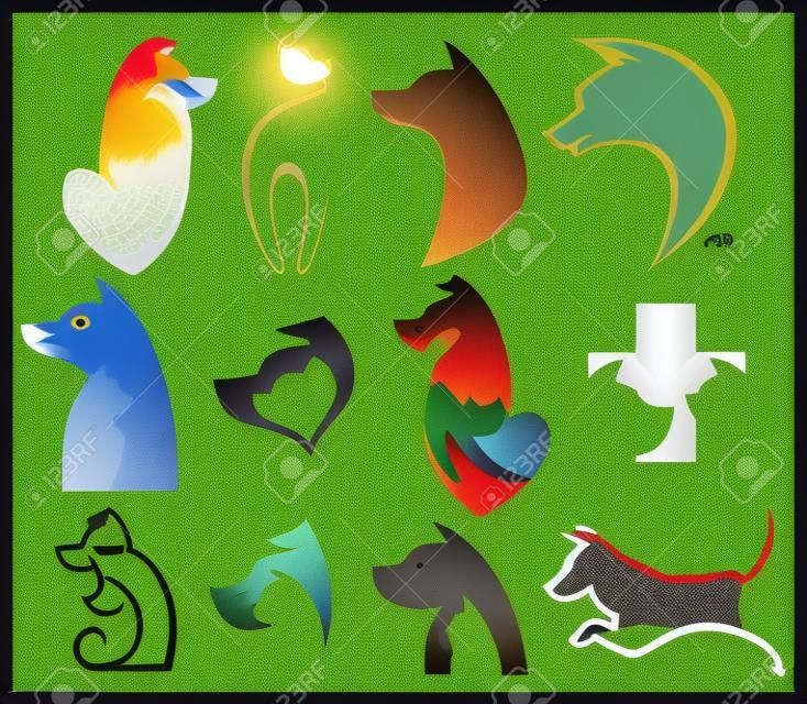 colección de símbolos animales