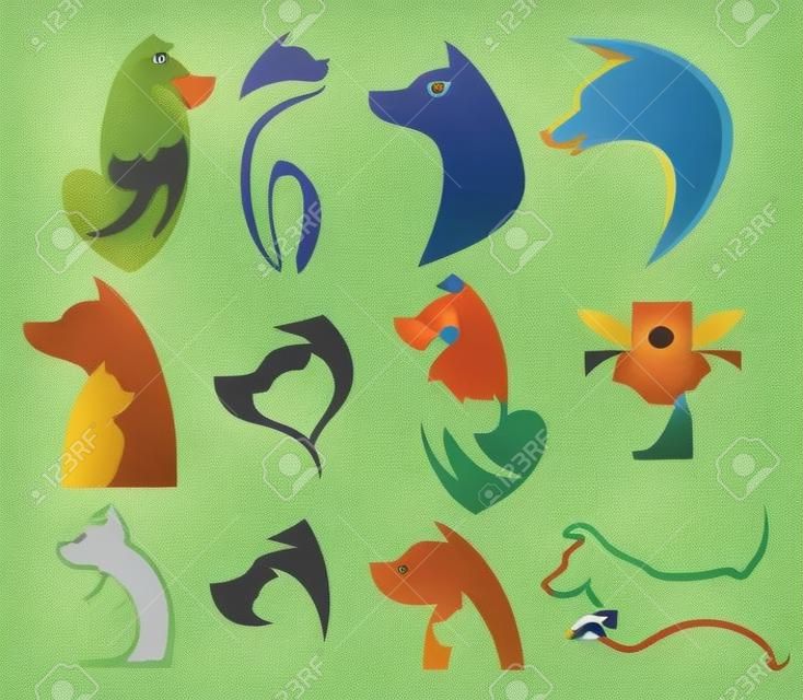 colección de símbolos animales