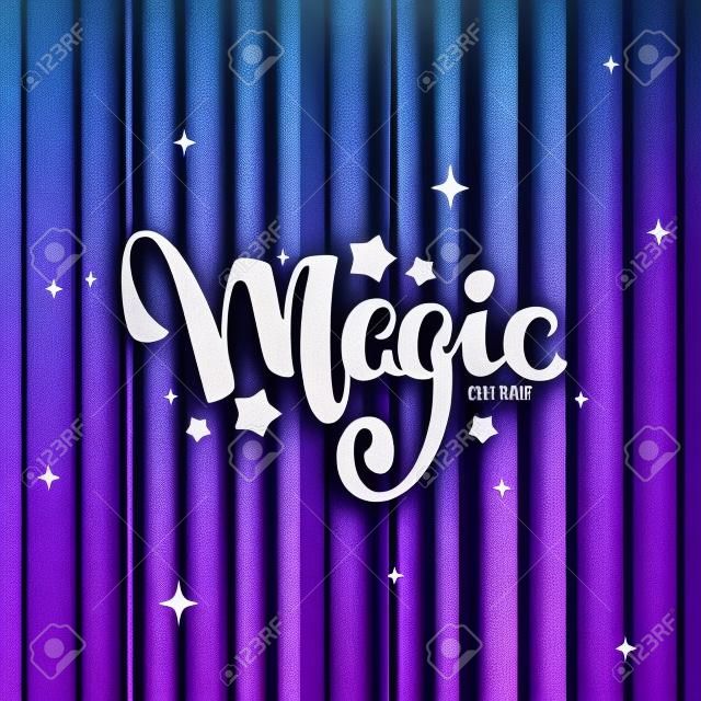 Magic Show, composição letteing no fundo mágico para o seu logotipo, cartaz, convite
