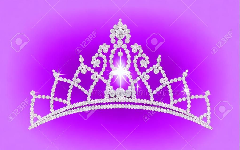 Diamond tiara - bridal, princess or beauty queen /  vector illustrations /  layers are separated