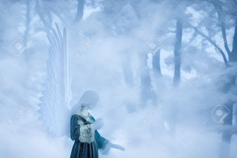 天使在Bernardinai墓地在立陶宛維爾紐斯