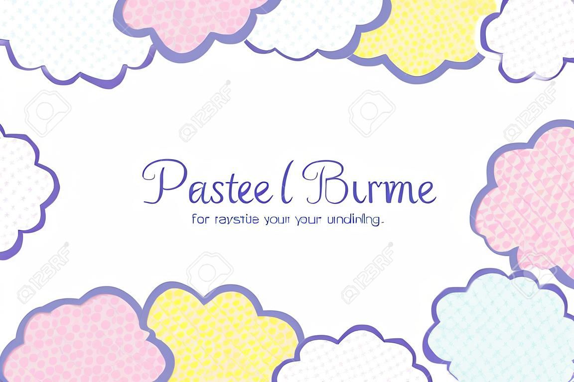 Pastel speech bubble frame material