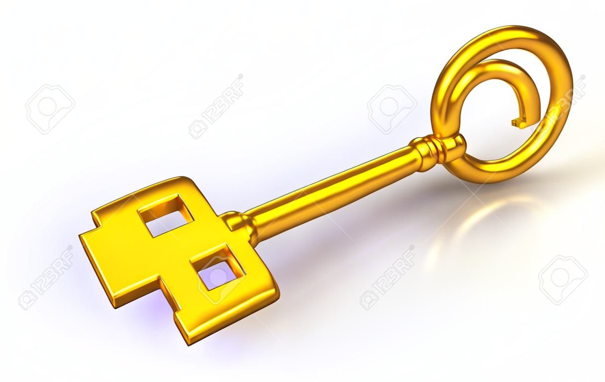 Gold-Herz Schlüssel