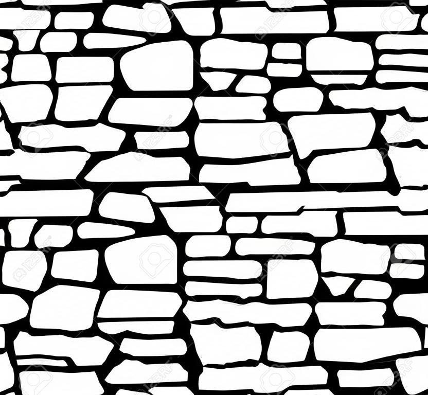 Seamless grunge Pierre Brique Texture mur. Vector Illustration.