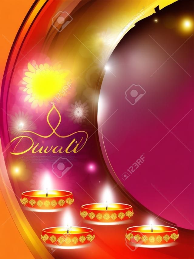 Boldog Diwali háttér kialakítása.