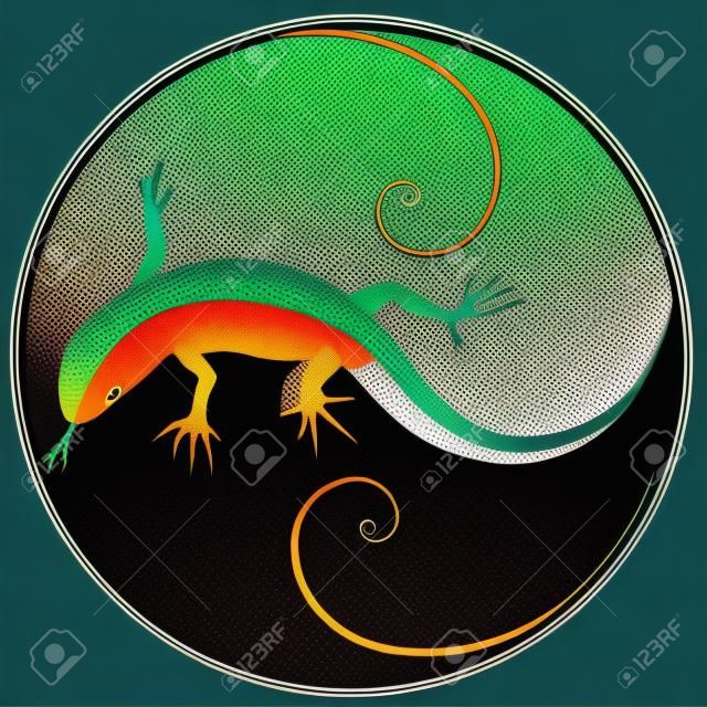 abstract vector illustration of a lizard