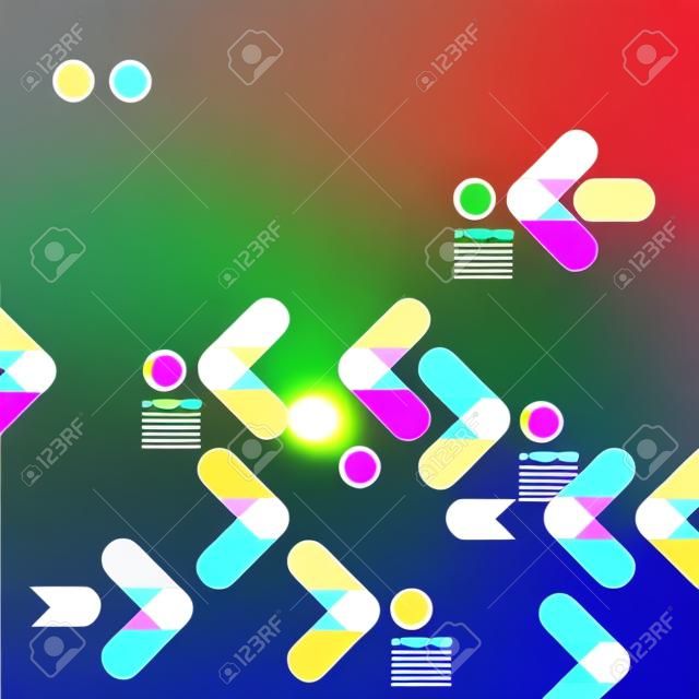 design of a template with colorful arrows
