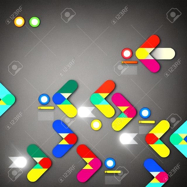 design of a template with colorful arrows