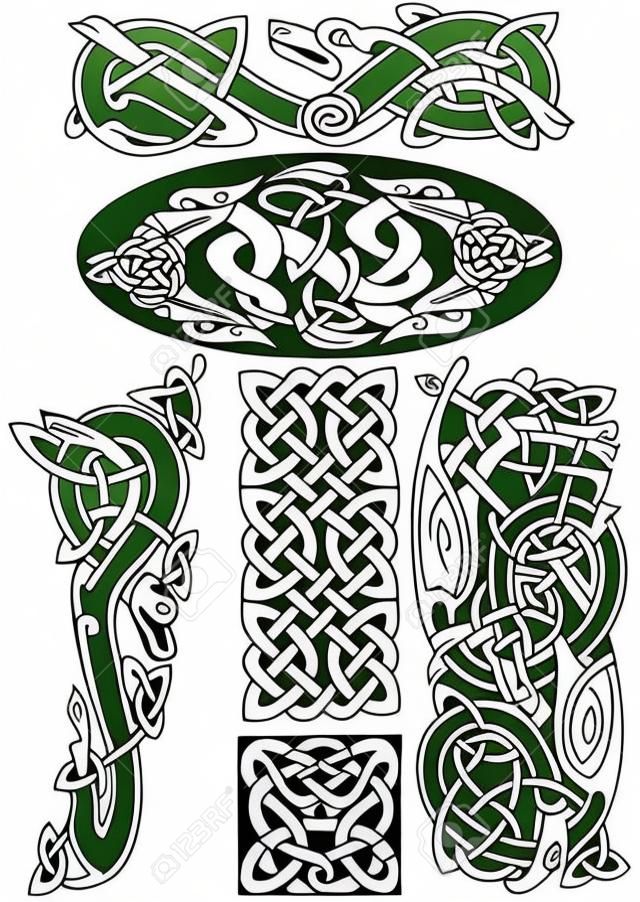 Keltische Kunst-Sammlung auf einem weißen Hintergrund.