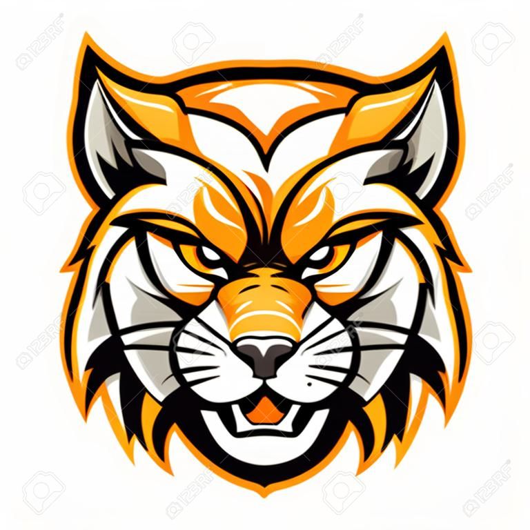 Majestic wildcat mascot  vector illustration with isolated background