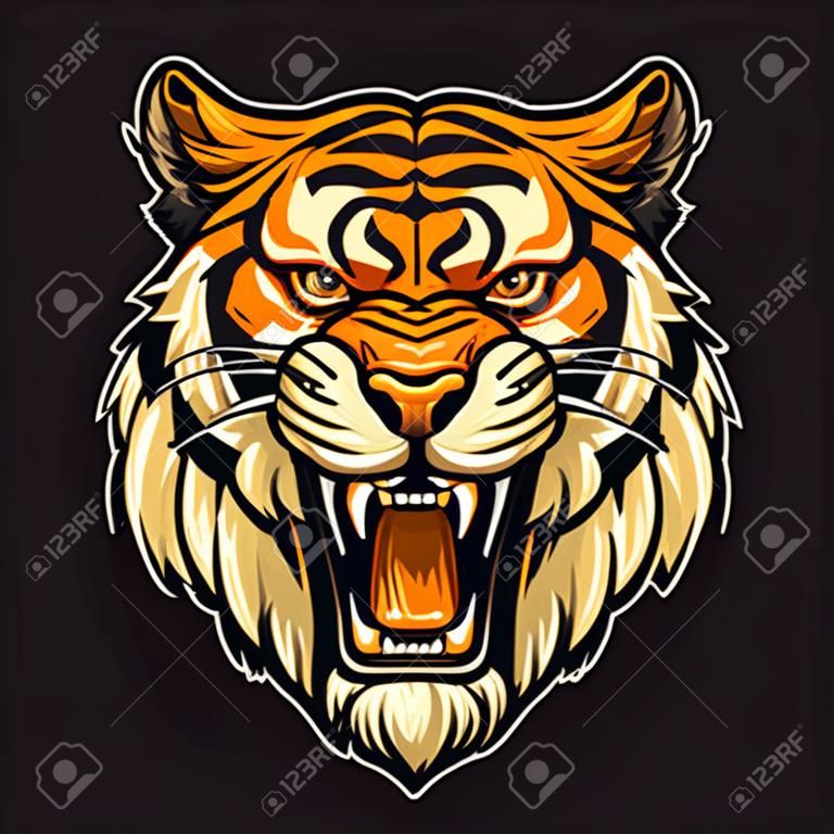 Tiger head mascot vector illustration
