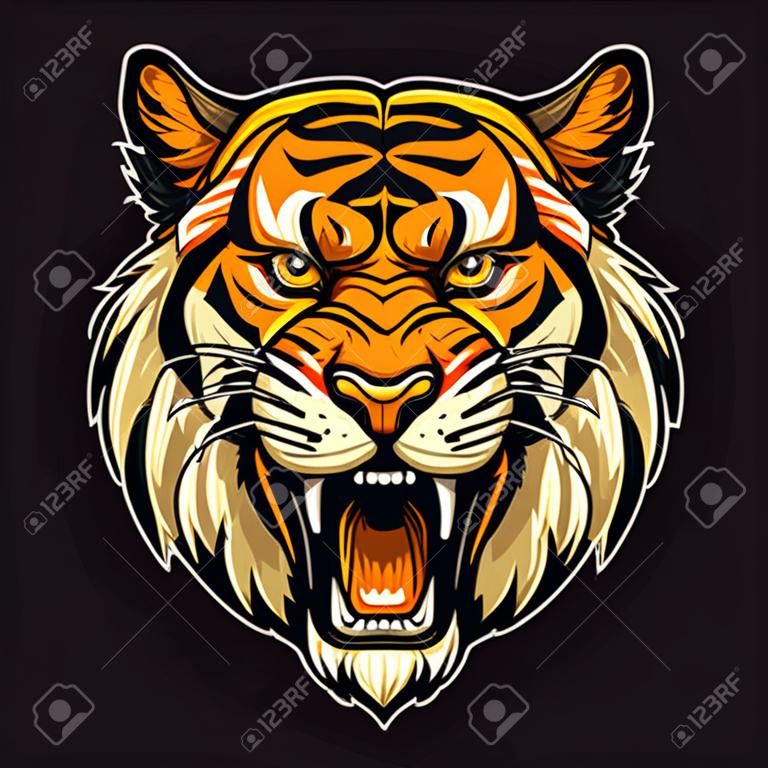 Tiger head mascot vector illustration