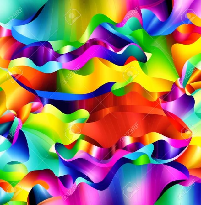 Fundo colorido brilhante abstrato com elementos geométricos diferentes