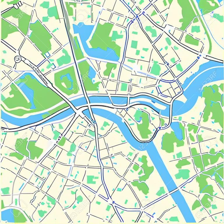 Miejski plan miasta Londynu, Wielka Brytania, wektor