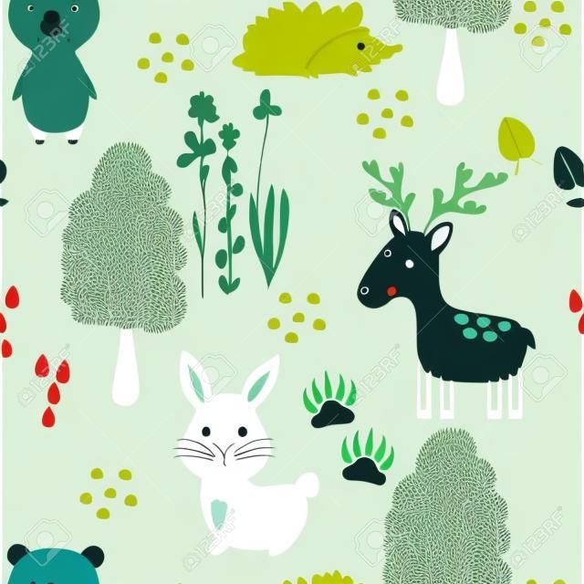 Vector forest pattern.