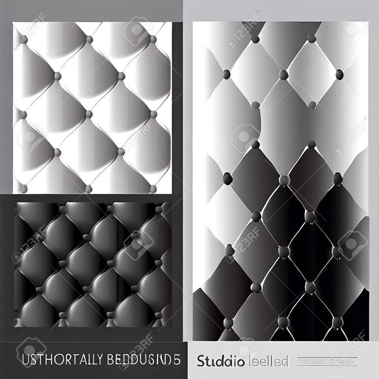 Vector abstract upholstery background  Black and white set  