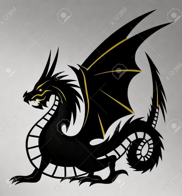 Black dragon sign.