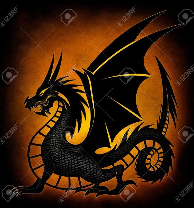 Black dragon sign.