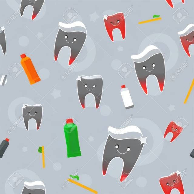 Infographic with white teeth on the grey background. Eps 10 vector file.